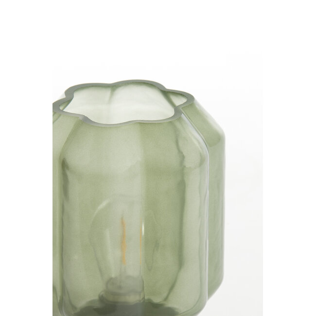 Light en Living Tafellamp LED Ø13x16,5 cm YVIAS glas melk groen+goud