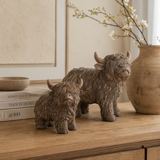 Countryfield Ornament Schotse hooglander Yuki XL bruin - 26,5 x 13 x 24 cm