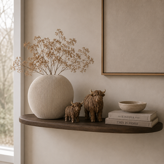 Light en Living Wandplank 70x17x3 cm GINOSU mat donker bruin