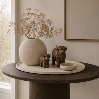 Light en Living Schaal Ø50x1,5 cm MAES crème