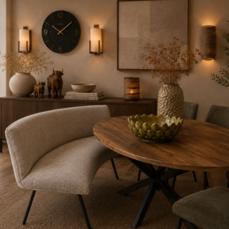 H.E. Design Eettafelbank Simba Ovaal