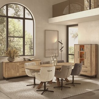 WoonMax Dressoir Chatham Mango 2 deuren en 3 laden - 180 cm