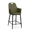 WoonMax Barstoel Morris -  Luxor Antraciet, Cognac en Groen