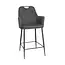 WoonMax Barstoel Morris -  Luxor Antraciet, Cognac en Groen