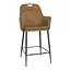 WoonMax Barstoel Morris -  Luxor Antraciet, Cognac en Groen