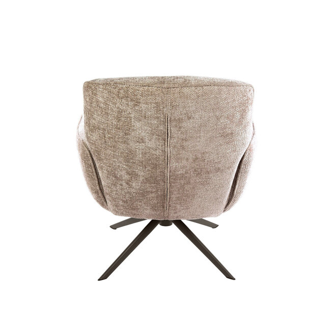 WoonStijl Fauteuil Forza draaibaar Hoven zand - bruin onderstel