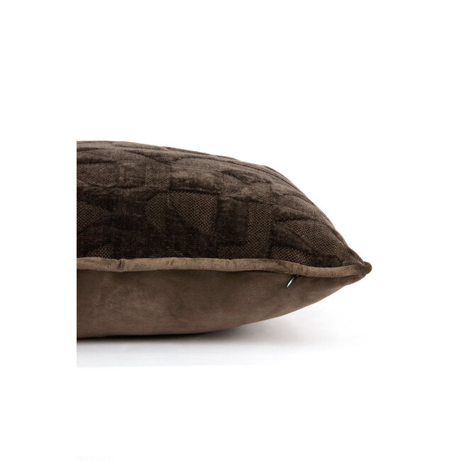 Light en Living Kussen 43x43 cm HATO donkerbruin