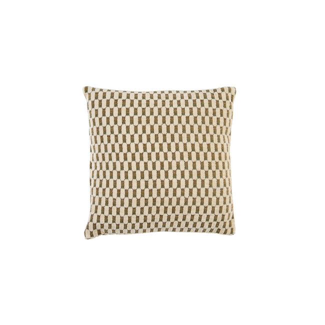 Light & Living Kussen 45x45 cm KASSEL mint groen+crème veren gevuld