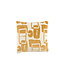 Light & Living Kussen 45x45 cm LYSS mosterd geel+crème veren gevuld
