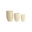 Light & Living Pot deco S/3 Ø30x46+Ø40x55+Ø52x71 cm SIROLO crème