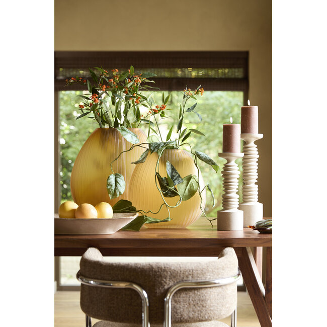 Light & Living Vaas 43x16x43 cm SANTINO glas mat amber
