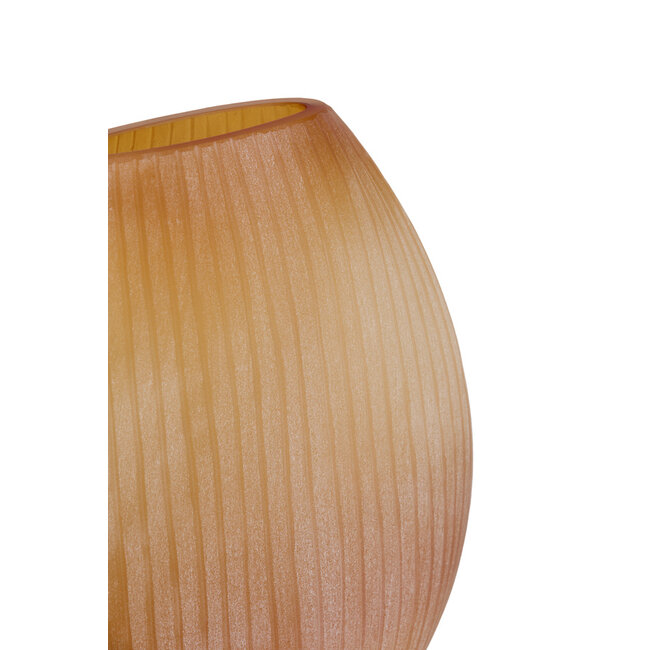 Light & Living Vaas 33x13x33,5 cm SANTINO glas mat amber
