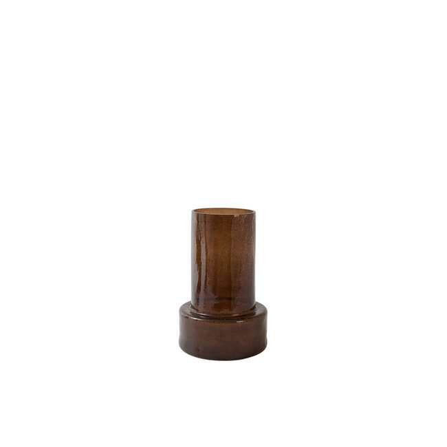 Light & Living Vaas Ø17,5x27,5 cm BORANDO glas donker bruin