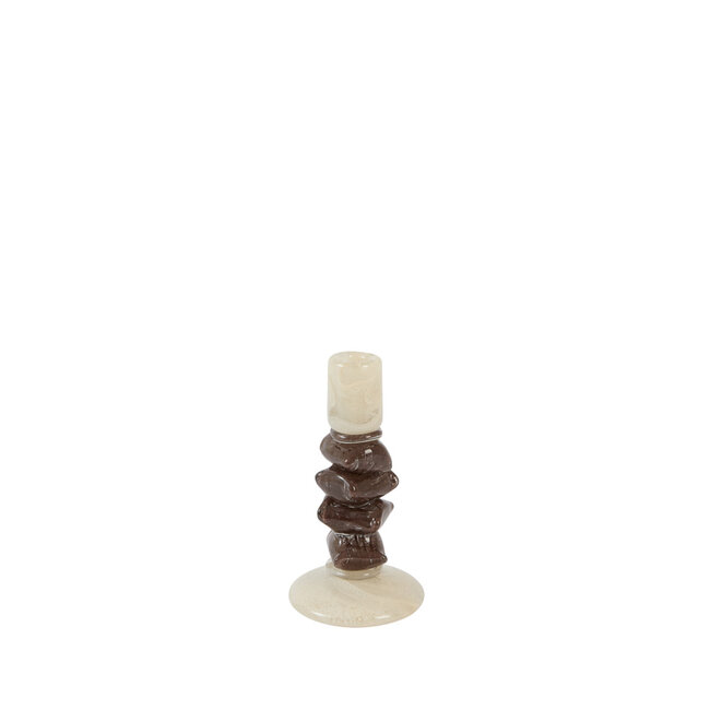 Light & Living Kandelaar Ø11,5x23 cm ESTINA crème+donker bruin