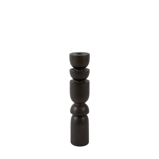 Light & Living Kandelaar Ø7,5x36 cm CAZORLA hout chocolade bruin