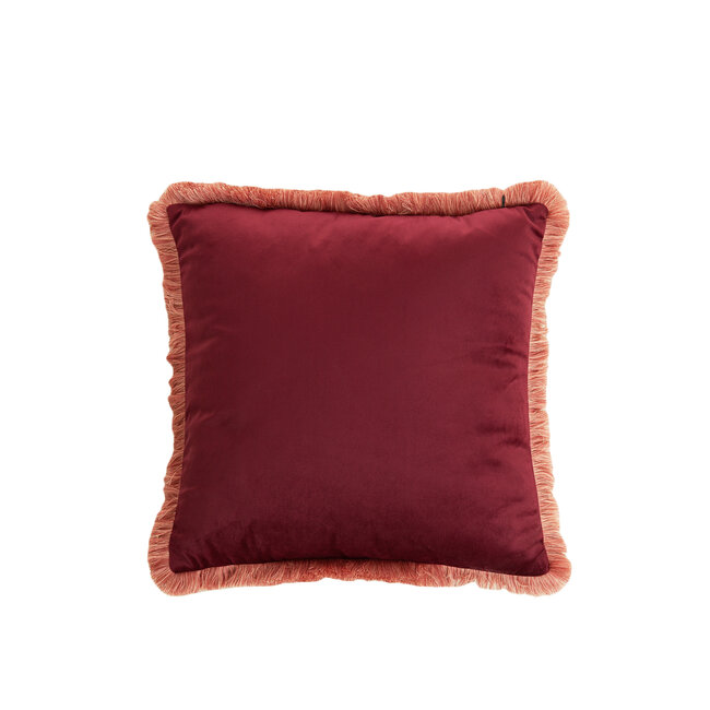 Light & Living Kussen 45x45 cm LIENA velvet bordeaux-licht roze
