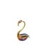 Light & Living Ornament 13x8x20 cm SWAN glas bruin+crème