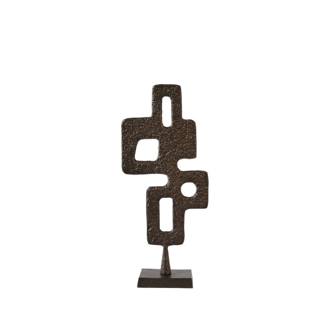 Light & Living Ornament op voet 23,5x10x54 cm VEX donker bruin