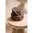 Light & Living Deco box Ø14x7 cm METETI hout mat donker bruin