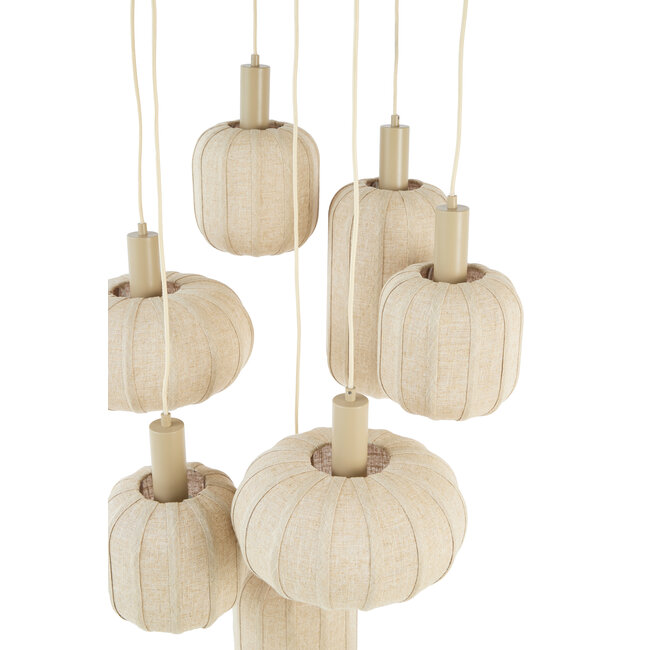 Light & Living Hanglamp 7L Ø53x104 cm TUFIA linnen naturel