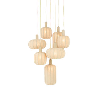 Light en Living Hanglamp 7L Ø53x104 cm TUFIA linnen naturel