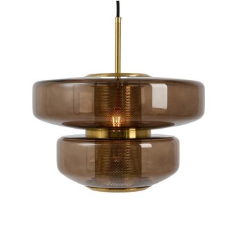 Light en Living Hanglamp Ø35x20 cm MEYARA glas bruin+goud