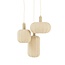 Light & Living Hanglamp 3L Ø38x34 cm TUFIA linnen naturel