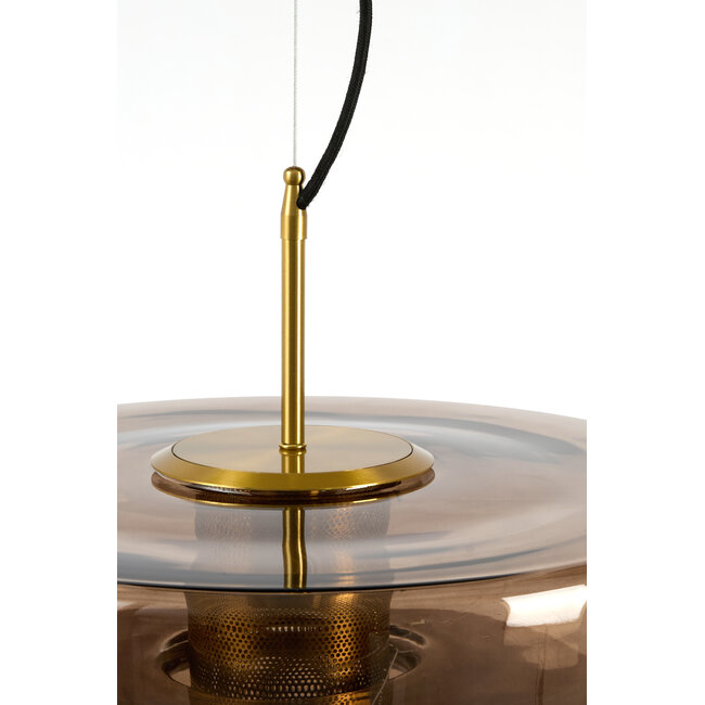 Light & Living Hanglamp Ø40x30 cm MEYARA glas bruin+goud