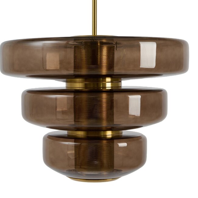 Light & Living Hanglamp Ø40x30 cm MEYARA glas bruin+goud