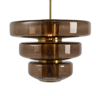 Light & Living Hanglamp Ø40x30 cm MEYARA glas bruin+goud
