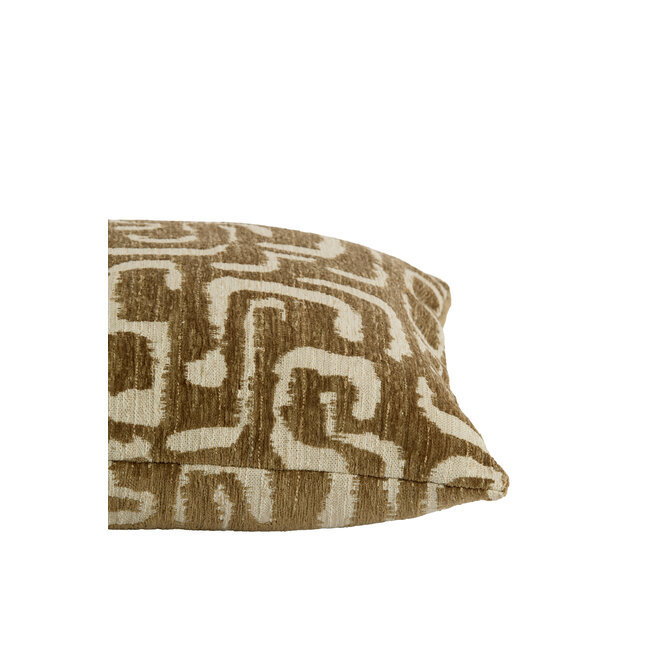 Light & Living Kussen 45x45 cm ALZEY groen-grijs+beige veren gevuld