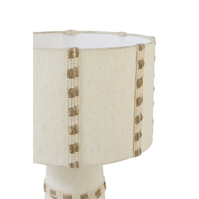 Light & Living Tafellamp Ø30x50 cm VILU crème+jute naturel