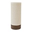 Light & Living Tafellamp LED Ø10x25 cm BRYLO linnen naturel+hout dnkr bruin