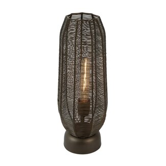 Light en Living Tafellamp Ø18x46 cm SAMRET mat bruin-brons