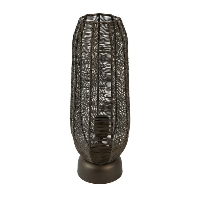 Light & Living Tafellamp Ø18x46 cm SAMRET mat bruin-brons