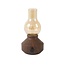 Light & Living Tafellamp LED Ø13x21,5 cm ZENY hout print d bruin+glas amber