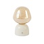 Light & Living Tafellamp LED Ø12,5x19,5 cm VAZYR crème+glas amber