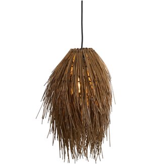 Light en Living Hanglamp Ø36x50 cm ARISCO rotan donker bruin