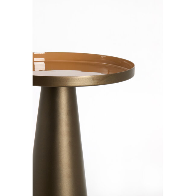 Light & Living Bijzettafel Ø30,5x50 cm JAY glans terra+mat bruin-brons