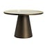 Light & Living Bijzettafel Ø58,5x37 cm JAY glans crème+mat bruin-brons