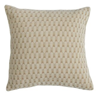 Light en Living Kussen 45x45 cm KASSEL beige+crème veren gevuld