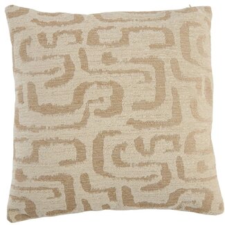 Light en Living Kussen 45x45 cm ALZEY beige+zand veren gevuld