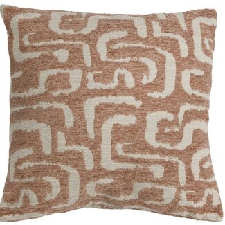 Light & Living Kussen 45x45 cm ALZEY terra+beige veren gevuld