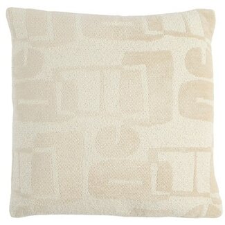 Light en Living Kussen 45x45 cm LYSS crème veren gevuld