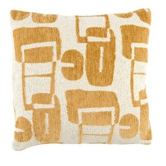 Light & Living Kussen 45x45 cm LYSS mosterd geel+crème veren gevuld