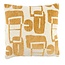 Light & Living Kussen 45x45 cm LYSS mosterd geel+crème veren gevuld