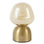 Light & Living Tafellamp LED Ø12,5x19,5 cm VAZYR goud+glas amber