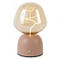 Light & Living Tafellamp LED Ø12,5x19,5 cm VAZYR terra+glas amber