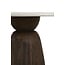 Light & Living Eettafel Ø120x76 cm SOY marmer zand+mango hout choco bruin