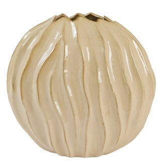 Light & Living Vaas deco 41x20x42 cm PODURI keramiek licht bruin